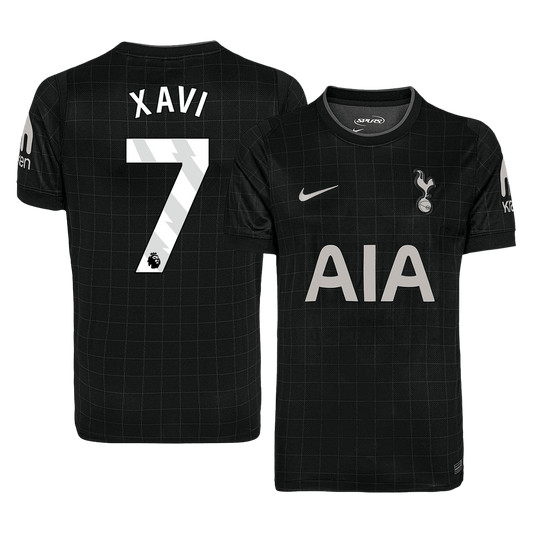 XAVI #7 Maillot Extérieur Tottenham Hotspur 2025/26 Noir