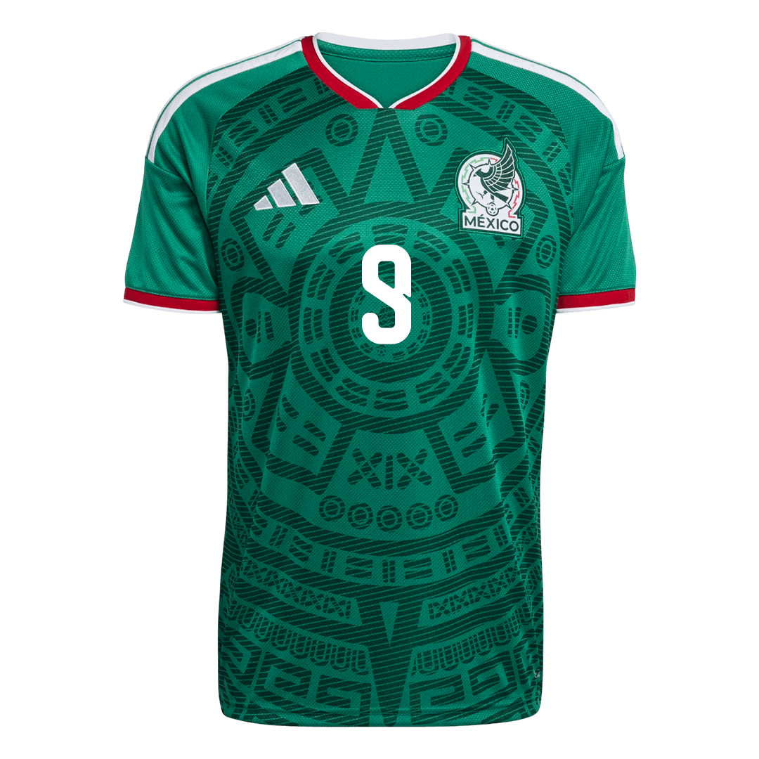Maillot Domicile Raúl #9 Mexique - Coupe du Monde 2026 Vert - Super