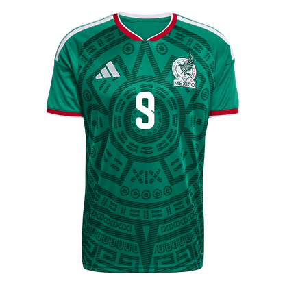 Maillot Domicile Raúl #9 Mexique - Coupe du Monde 2026 Vert - Super