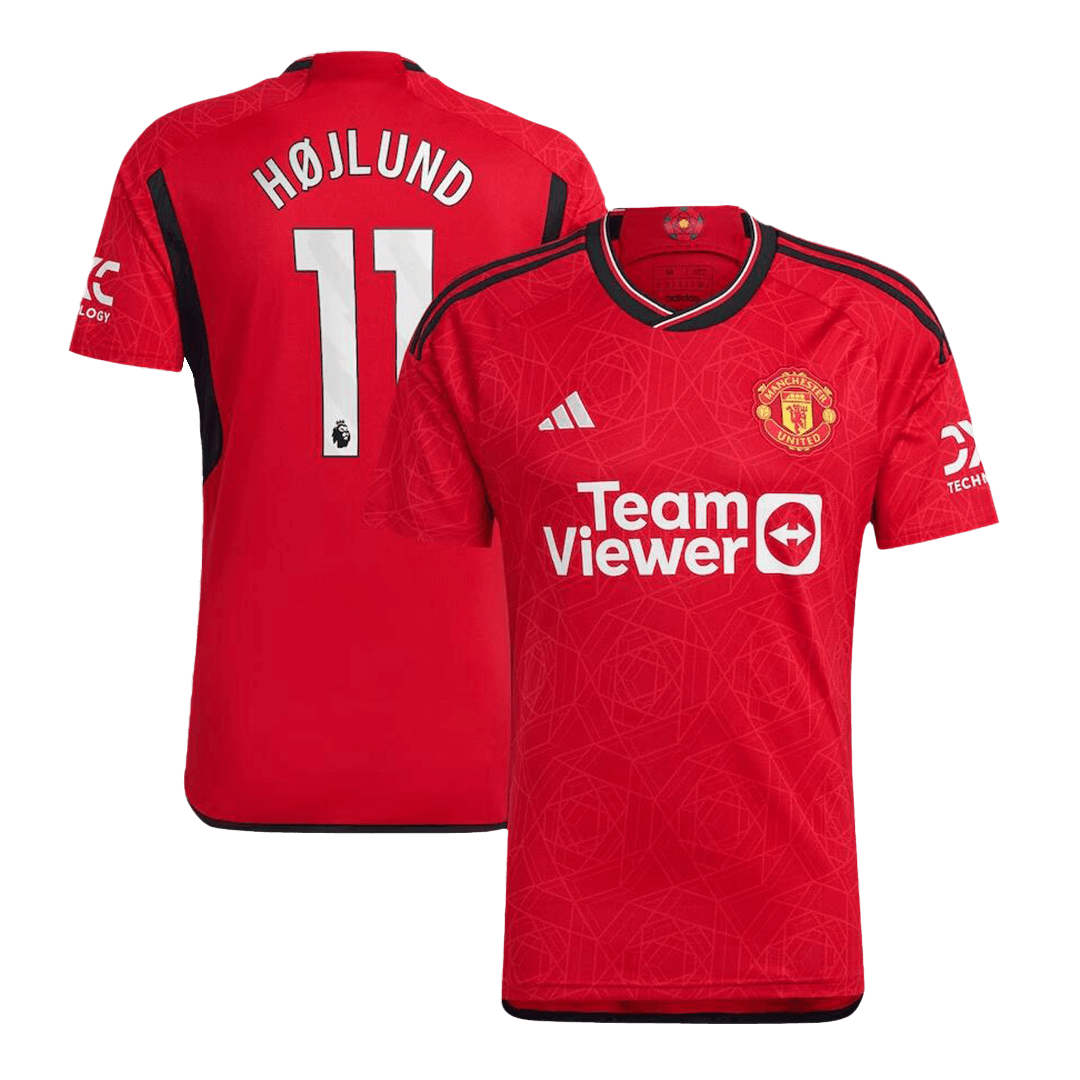 HØJLUND #11 Maillot Domicile Manchester United 2023/24 Rouge