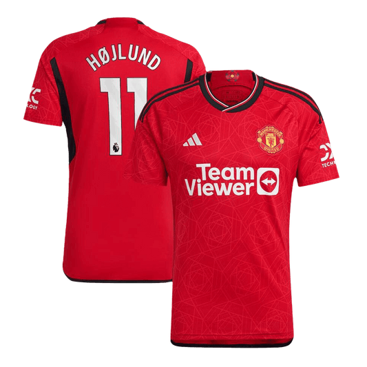 HØJLUND #11 Maillot Domicile Manchester United 2023/24 Rouge