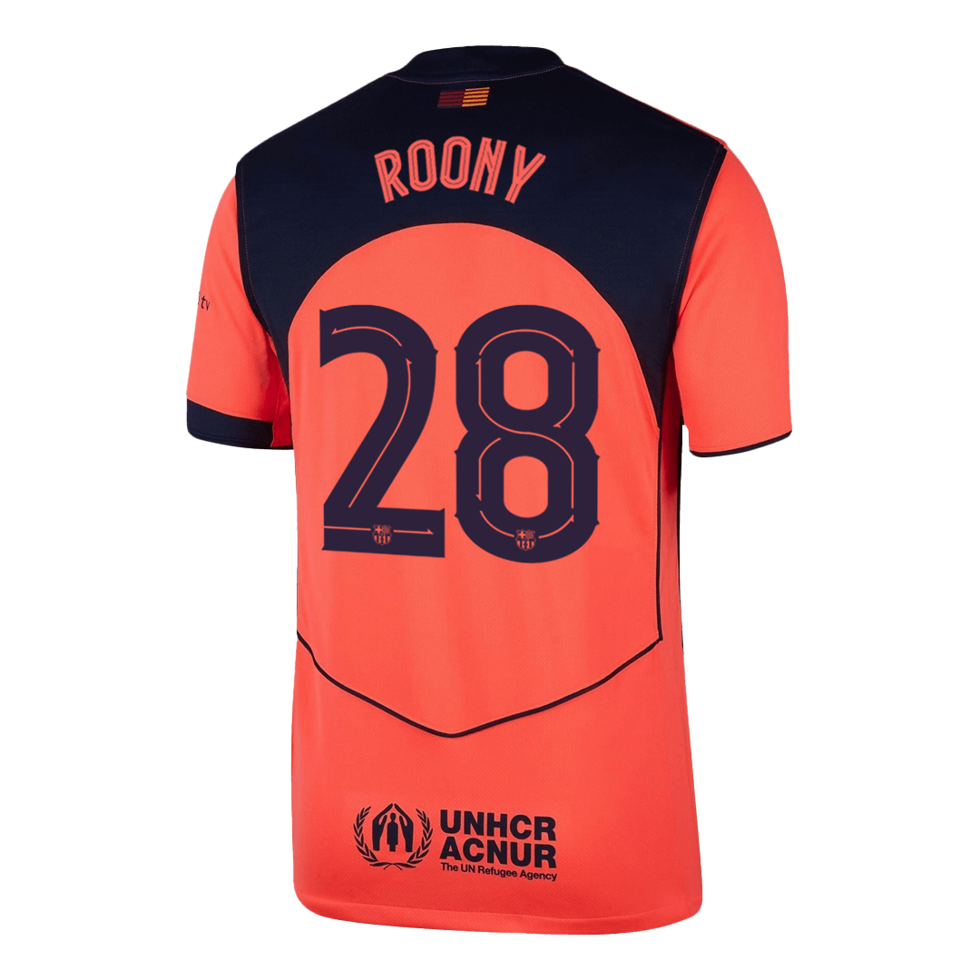 ROONY #28 Barcelone Troisième Maillot 2025/26 Orange