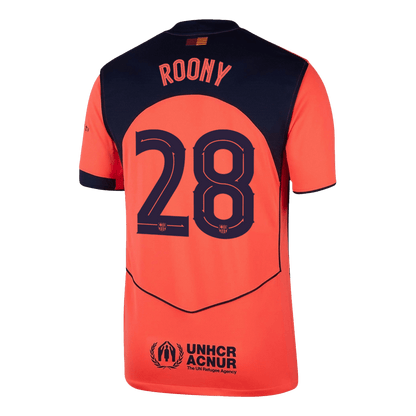 ROONY #28 Barcelone Troisième Maillot 2025/26 Orange