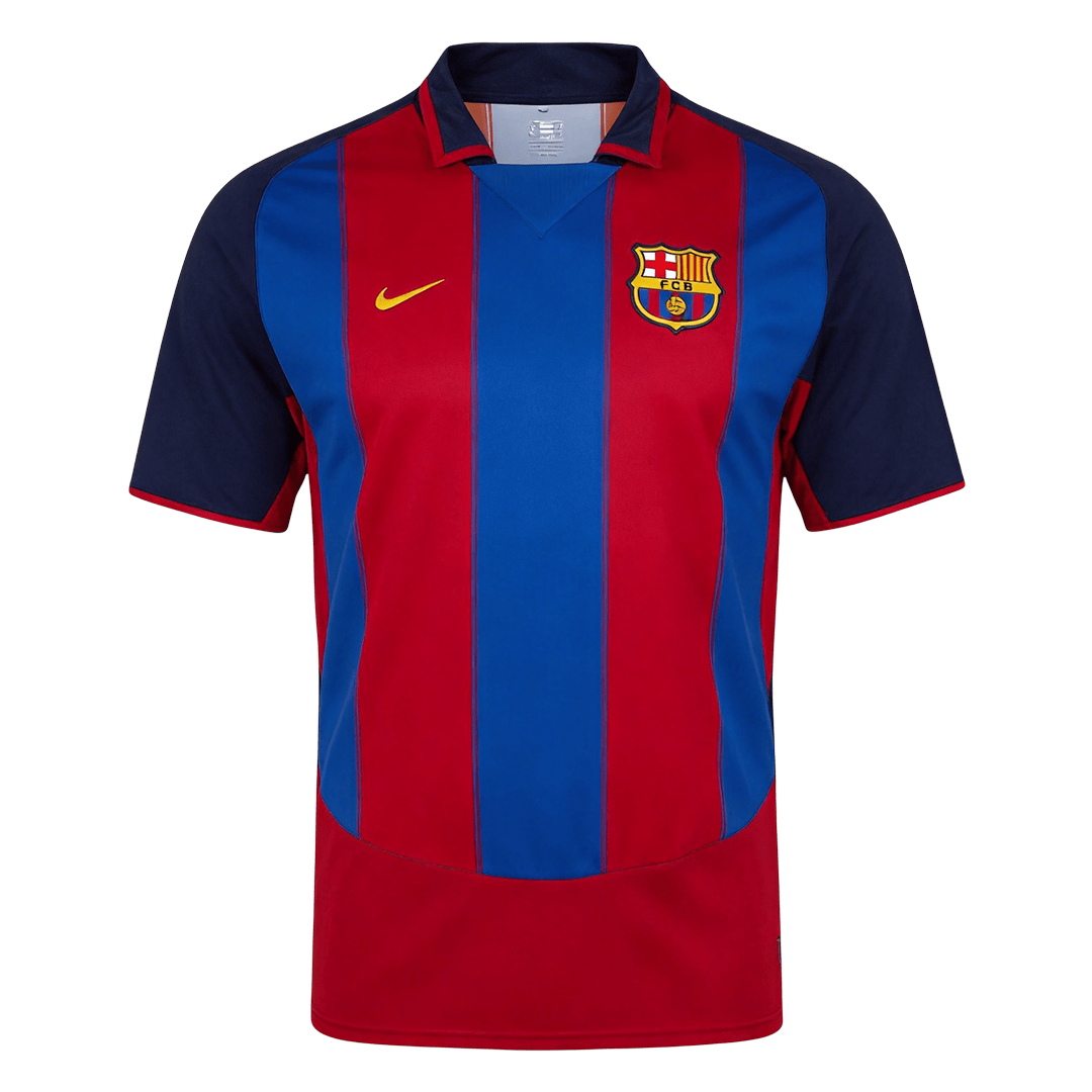 Maillot Rétro Domicile Barcelone 2003/04 Rouge&Bleu