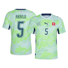 Maillot Extérieur AKANJI #5 Suisse - Coupe du Monde 2026 Vert Joueur