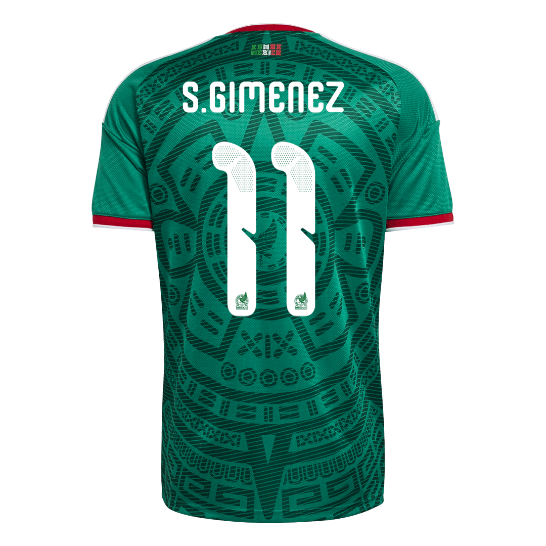 S.GIMENEZ #11 Mexico Home Shirt - 2026 World Cup Green - Superb