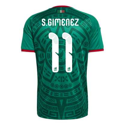 S.GIMENEZ #11 Mexico Home Shirt - 2026 World Cup Green - Superb