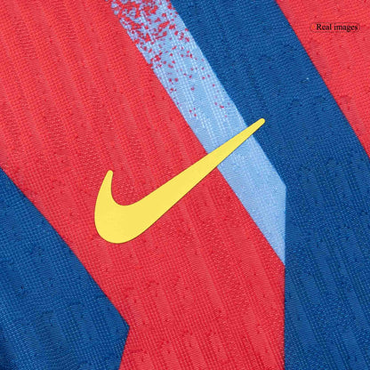 Maillot Extérieur Barcelone 2025/26 Rouge&Bleu Joueur