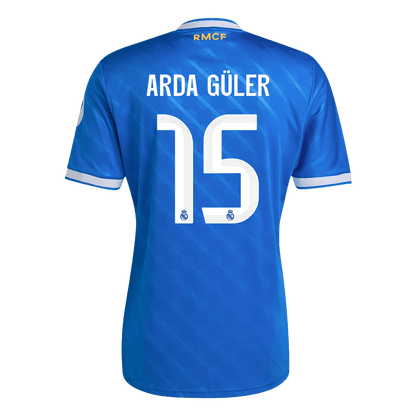 ARDA GÜLER #15 Real Madrid Troisième Maillot 2025/26 Bleu