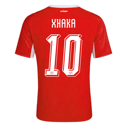 XHAKA #10 Switzerland Home Shirt - World Cup 2026 Red