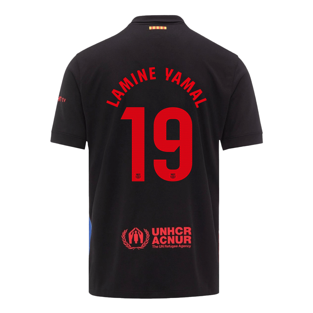 LAMINE YAMAL #19 Barcelone Maillot Extérieur 2024/25 Noir