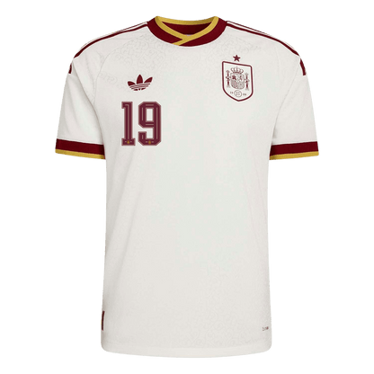 LAMINE YAMAL #19 Espagne Maillot Extérieur - Coupe du Monde 2026 Blanc Joueur