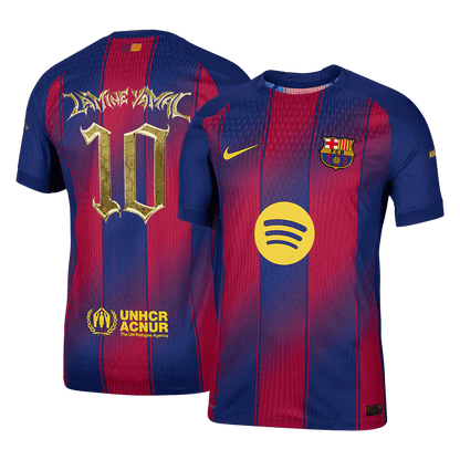 LAMINE YAMAL #10 Barcelone Domicile Maillot 2025/26 Rouge&Bleu Joueur