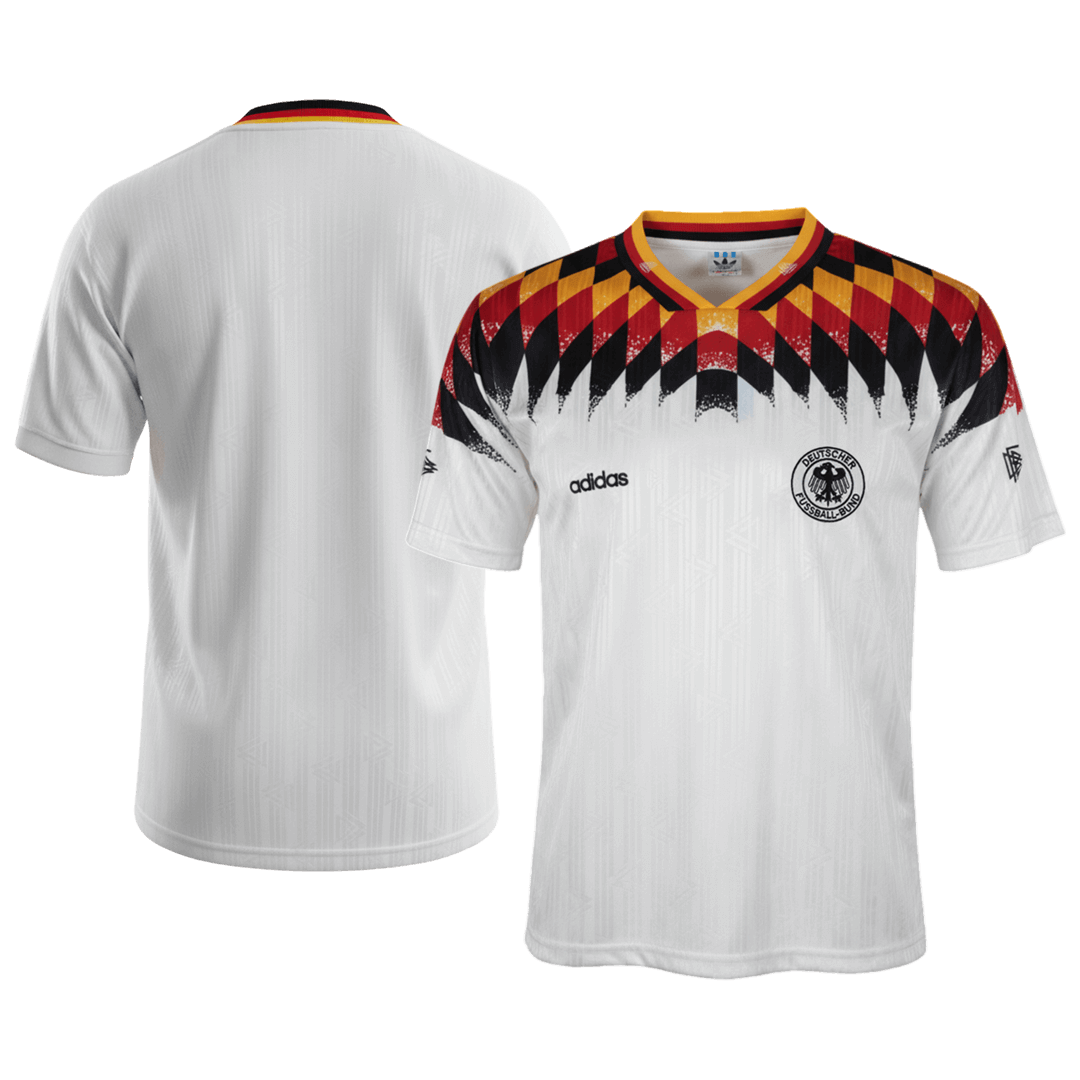 Maillot Rétro Domicile Allemagne 1994 Blanc