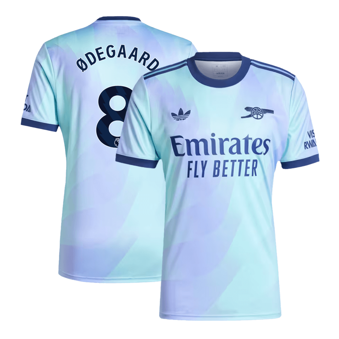 ØDEGAARD #8 Arsenal Troisième Maillot 2024/25 Violet&Bleu