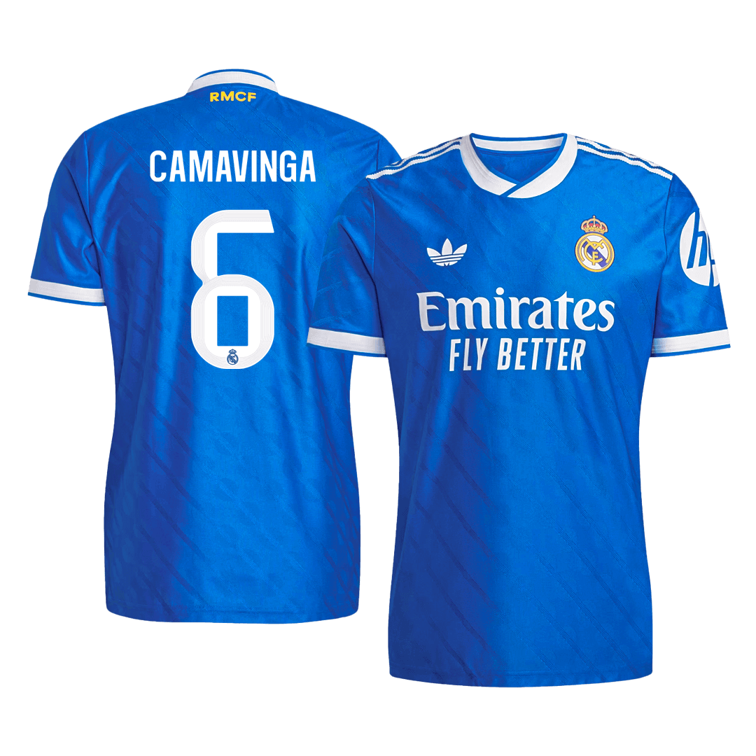 CAMAVINGA #6 Maillot extérieur Real Madrid 2025/26 Bleu Joueur