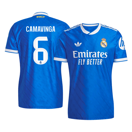 CAMAVINGA #6 Maillot extérieur Real Madrid 2025/26 Bleu Joueur