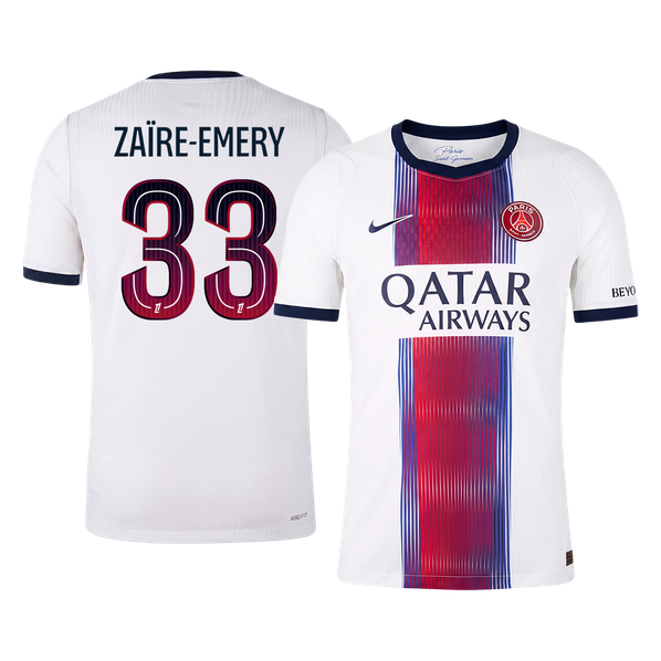 ZAÏRE-EMERY #33 PSG Extérieur Maillot 2026/27 Blanc Joueur