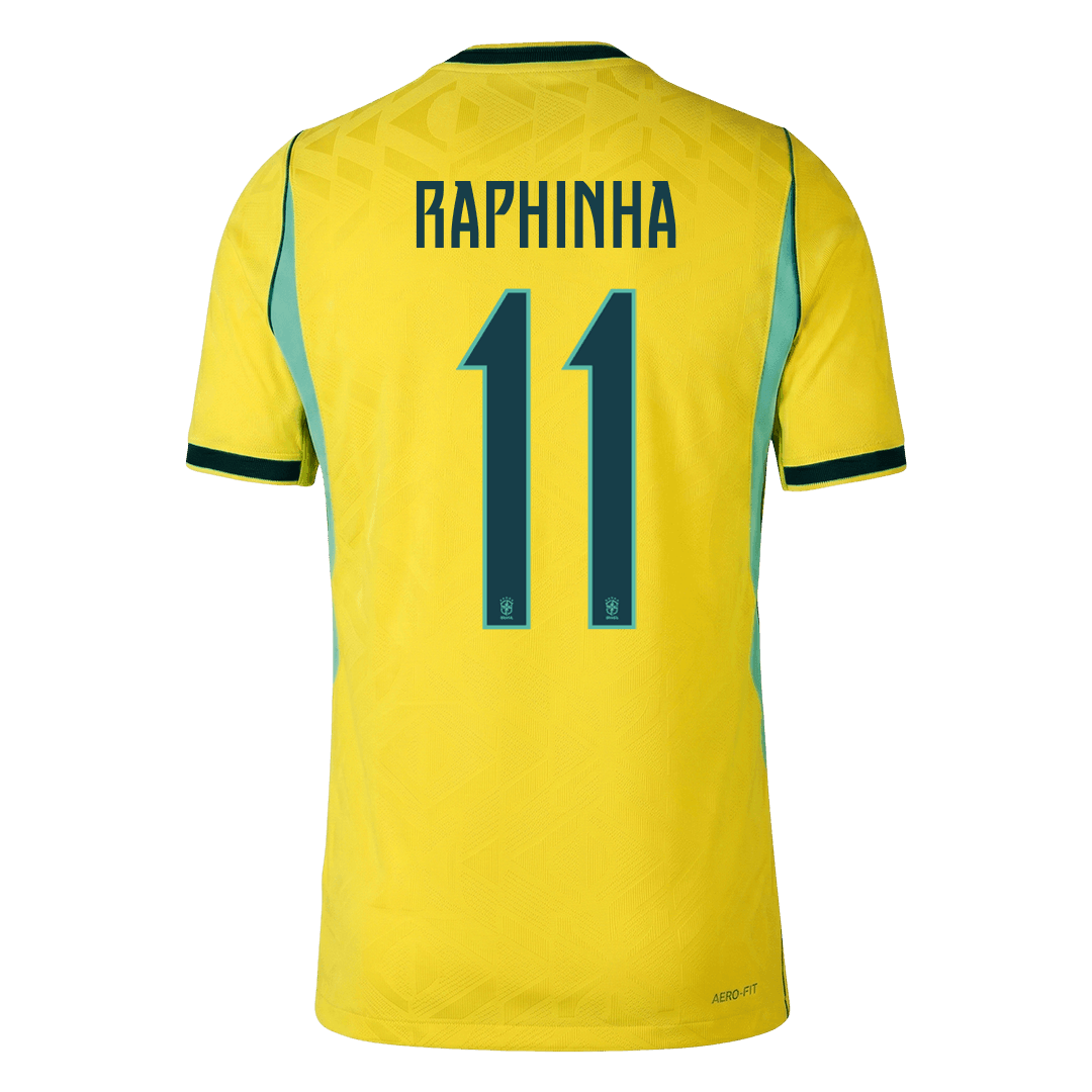 RAPHINHA #11 Brazil Home Shirt - World Cup 2026 Yellow Player