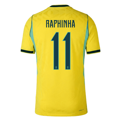 RAPHINHA #11 Brazil Home Shirt - World Cup 2026 Yellow Player