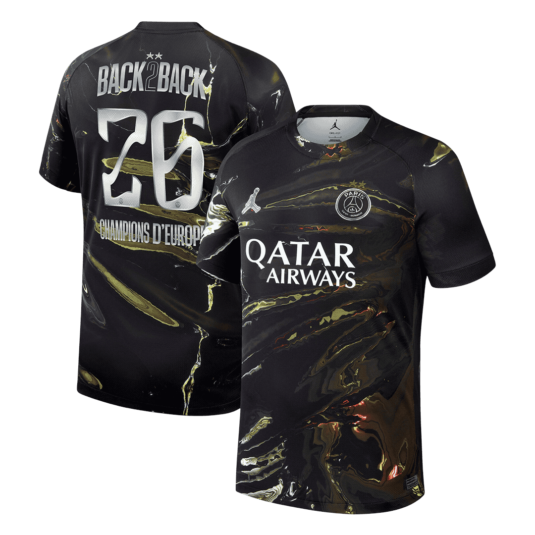 Champions of Europe #26 PSG Maillot 2025/26 Noir - CHAMPIONS OF EUROPE