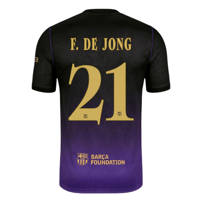 F. DE JONG #21 Barcelona Extérieur Maillot 2026/27 Black/Purple - UCL