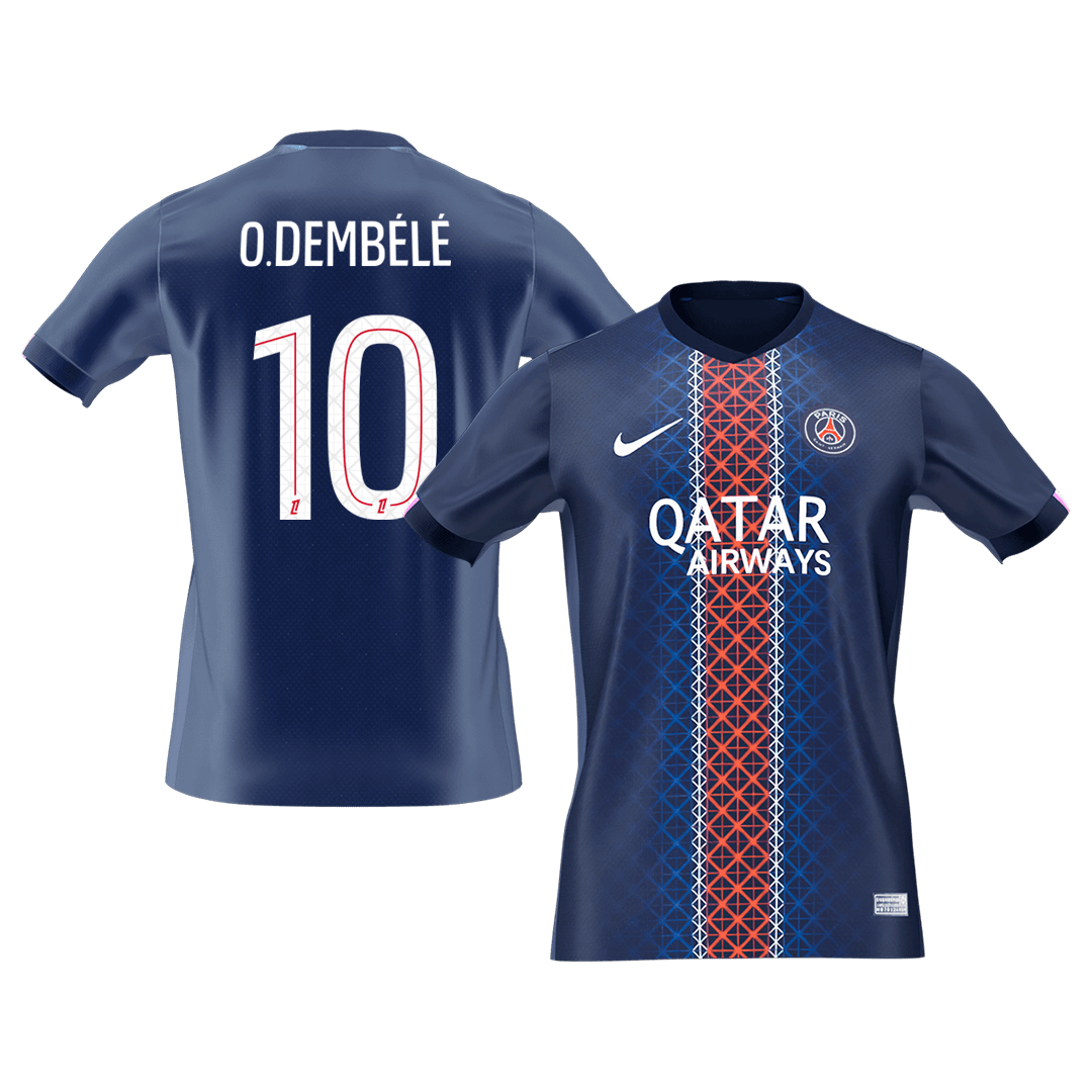 O.DEMBÉLÉ #10 PSG Domicile Maillot 2025/26 Bleu marine - Super
