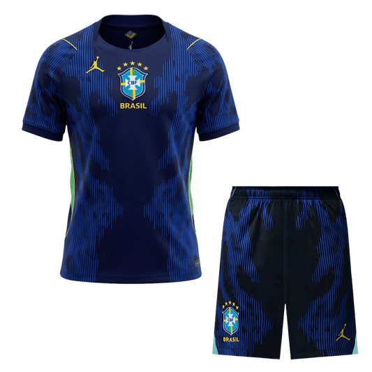 Kit Maillot Extérieur Brésil - Coupe du Monde 2026 Bleu