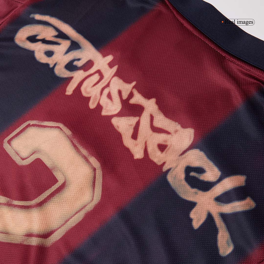 Retro Barcelona Domicile Maillot 2000/01 Rouge&Bleu