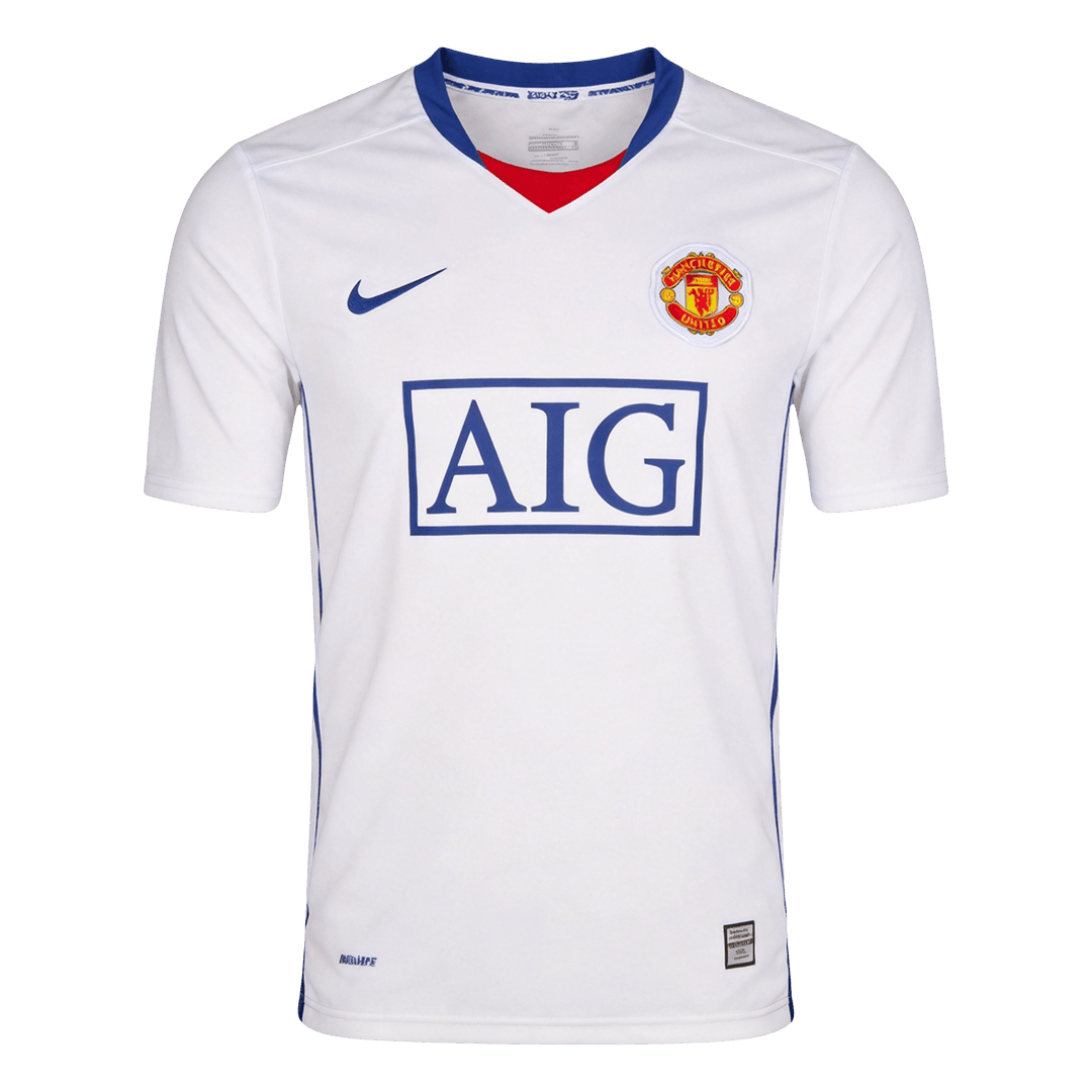 Maillot Extérieur Rétro Manchester United 2008/09 Blanc