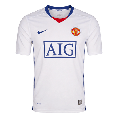 Maillot Extérieur Rétro Manchester United 2008/09 Blanc