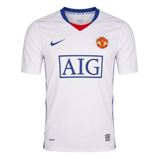 Maillot Extérieur Rétro Manchester United 2008/09 Blanc