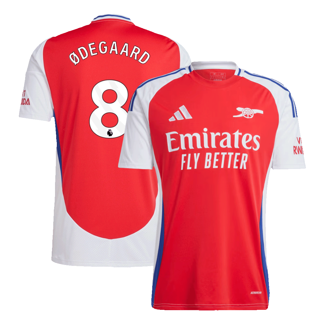 ØDEGAARD #8 Arsenal Domicile Maillot 2024/25 Rouge