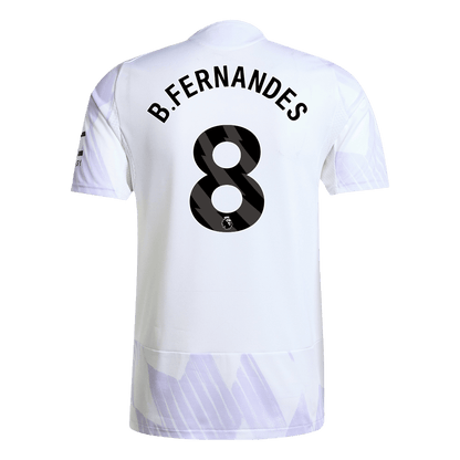 B.FERNANDES #8 Manchester United Extérieur Maillot 2025/26 Blanc Joueur
