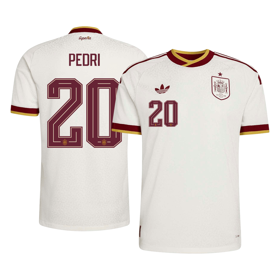 PEDRI #20 Spain Away Jersey - 2026 World Cup White Player