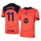RAPHINHA #11 Barcelone Troisième Maillot 2025/26 Orange - UCL