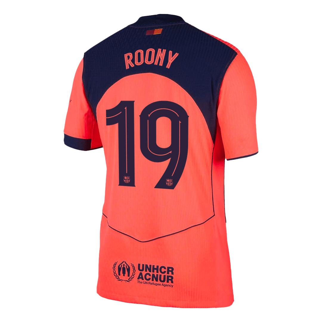ROONY #19 Barcelone Troisième Maillot 2025/26 Orange Joueur - UCL
