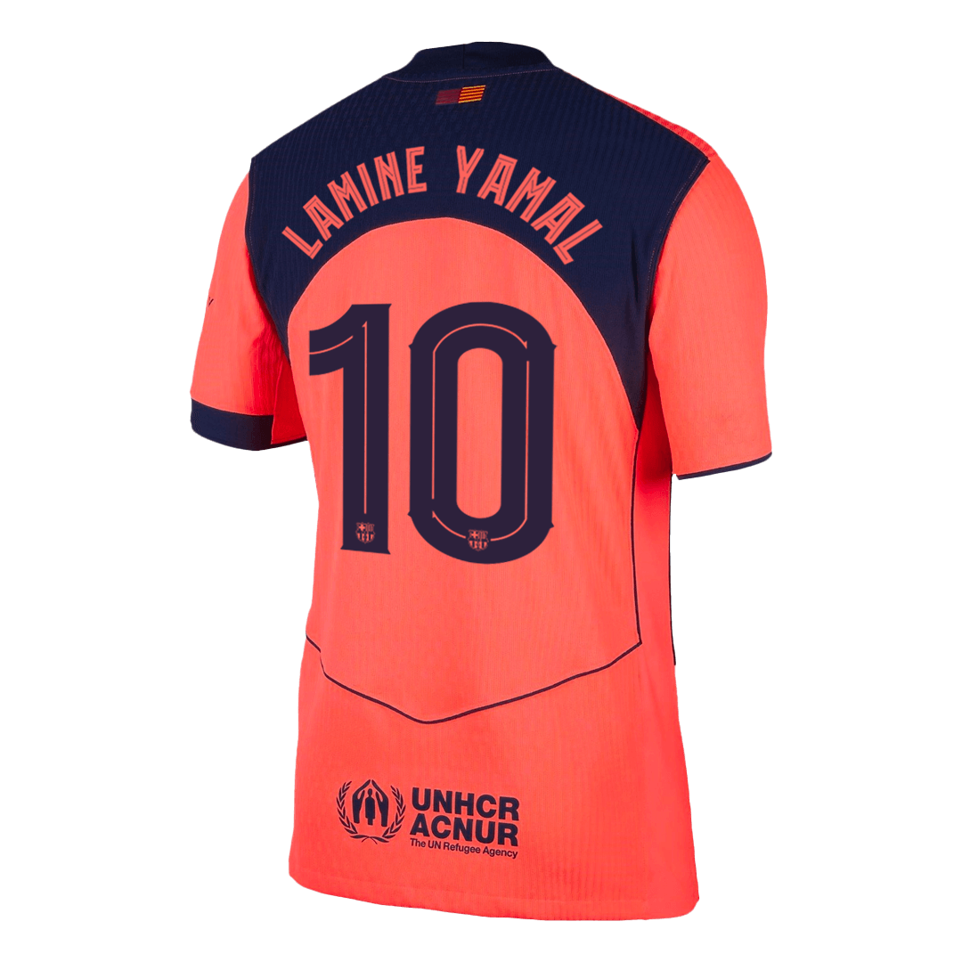 LAMINE YAMAL #10 Barcelone Troisième Maillot 2025/26 Orange Joueur - UCL