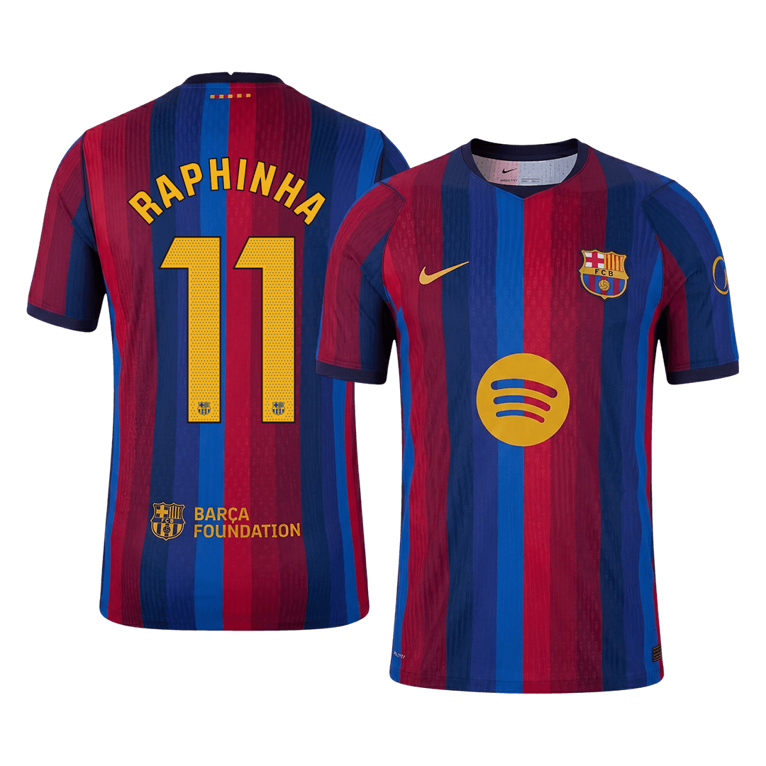 رافينيا #11 برشلونة القميص الأساسي 2026/27 أحمر وأزرق إصدار اللاعبين