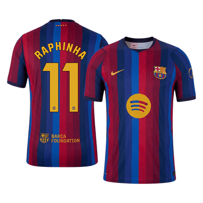 رافينيا #11 برشلونة القميص الأساسي 2026/27 أحمر وأزرق إصدار اللاعبين