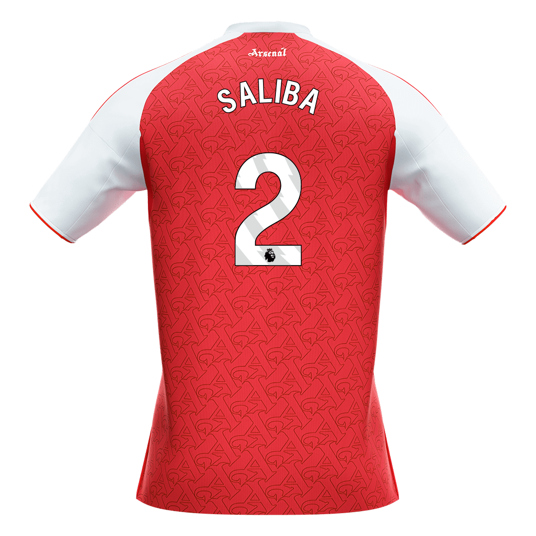SALIBA #2 Maillot Domicile Arsenal 2025/26 Rouge - Super