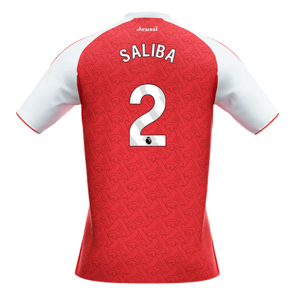 SALIBA #2 Maillot Domicile Arsenal 2025/26 Rouge - Super