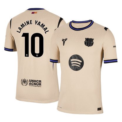 LAMINE YAMAL #10 Barcelone Maillot Extérieur 2025/26 Jaune Joueur