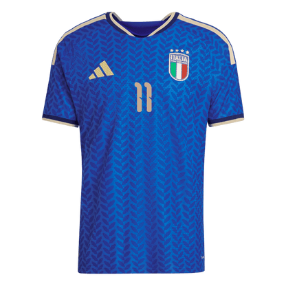RASPADORI #11 Italie Domicile Maillot - Coupe du Monde 2026 Bleu Joueur