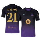F. DE JONG #21 Barcelona Extérieur Maillot 2026/27 Black/Purple Joueur - UCL