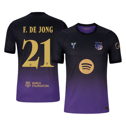 F. DE JONG #21 Barcelona Extérieur Maillot 2026/27 Black/Purple Joueur - UCL