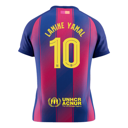 LAMINE YAMAL #10 Barcelona Domicile Maillot 2025/26 Rouge&Bleu - UCL - Super