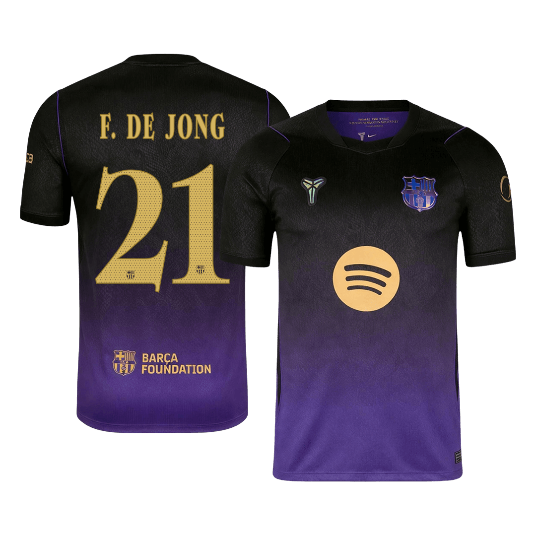 F. DE JONG #21 Barcelona Extérieur Maillot 2026/27 Black/Purple - UCL