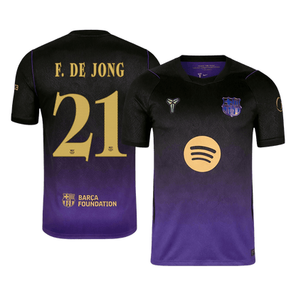 F. DE JONG #21 Barcelona Extérieur Maillot 2026/27 Black/Purple - UCL
