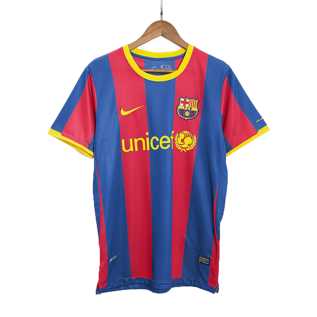 Maillot Domicile Rétro Barcelone 2010/11 Rouge&Bleu